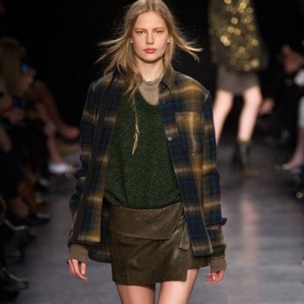 Isabel Marant plaid vintage grunge-inspired shirt, Runway 2014, size Small